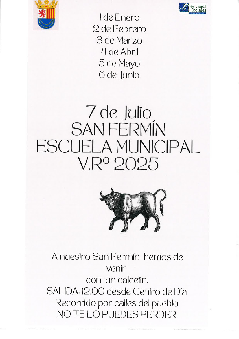 SAN FERMÍN EN LA ESCUELA MUNICIPAL DE VERANO DE VILLALUENGA DEL ROSARIO