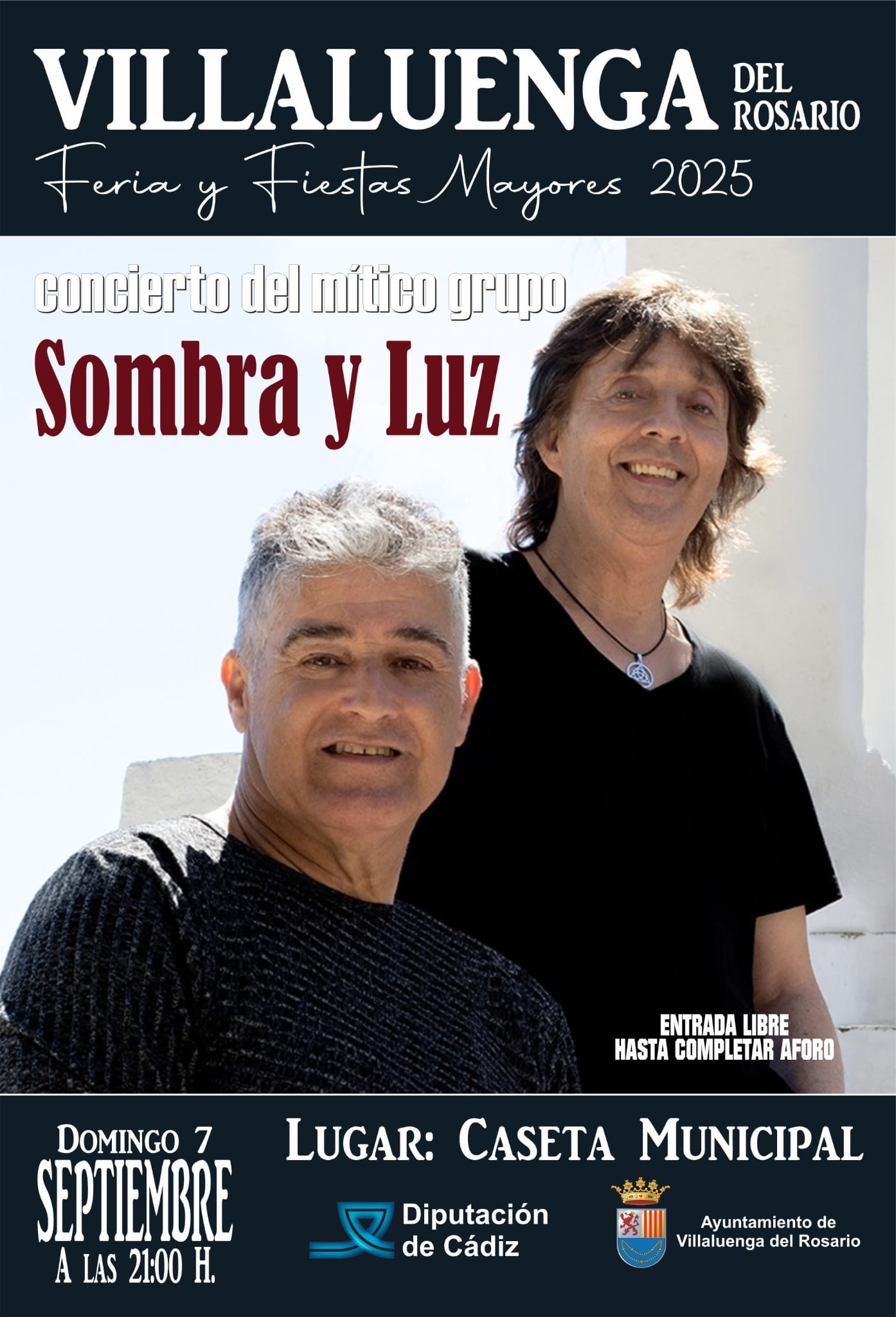 CONCIERTO DEL MÍTICO GRUPO "SOMBRA Y LUZ" EN VILLALUENGA DEL ROSARIO