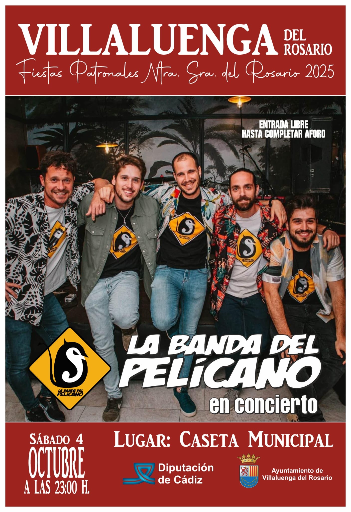 LA BANDA DEL PELÍCANO ACTUARÁ EN LAS FIESTAS PATRONALES DE VILLALUENGA 2025