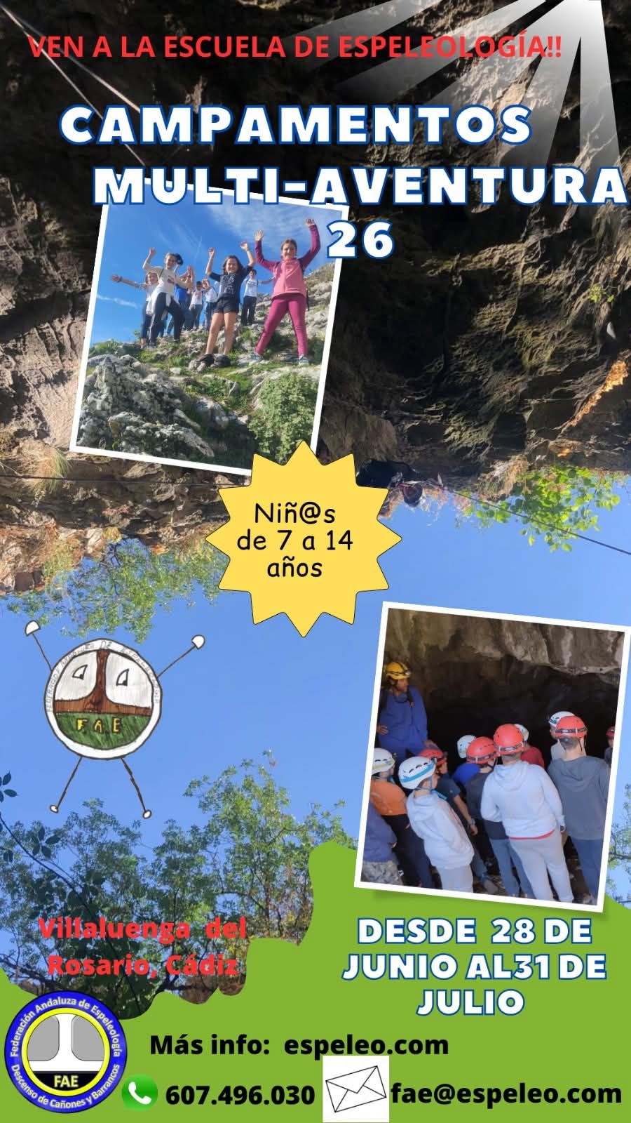CAMPAMENTOS MULTI-AVENTURA 2026 EN VILLALUENGA DEL ROSARIO