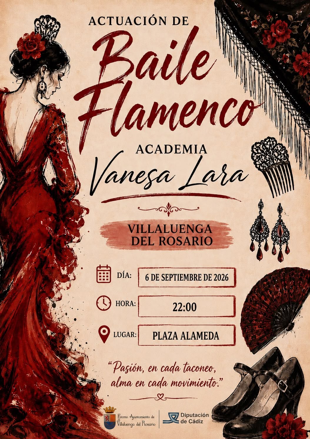 ACTUACIÓN DE BAILE FLAMENCO EN VILLALUENGA DEL ROSARIO