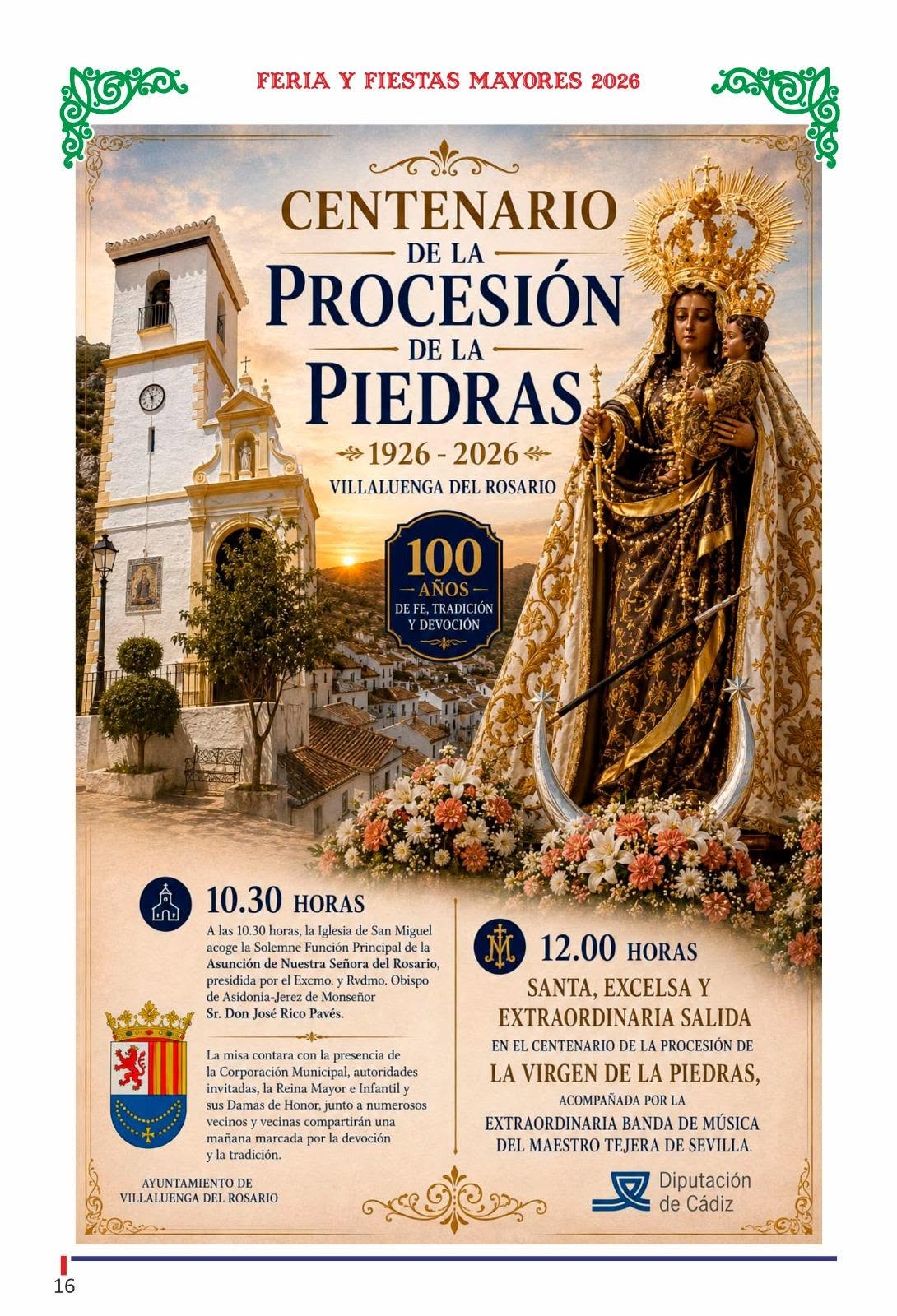VILLALUENGA DEL ROSARIO CELEBRA EL CENTENARIO DE LA PROCESIÓN DE LAS PIEDRAS