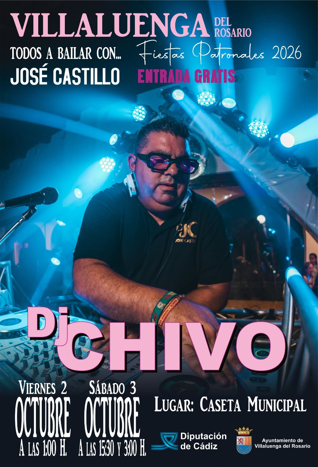 MÚSICA Y BAILE EN LA CASETA MUNICIPAL DE VILLALUENGA DEL ROSARIO CON DJ CHIVO