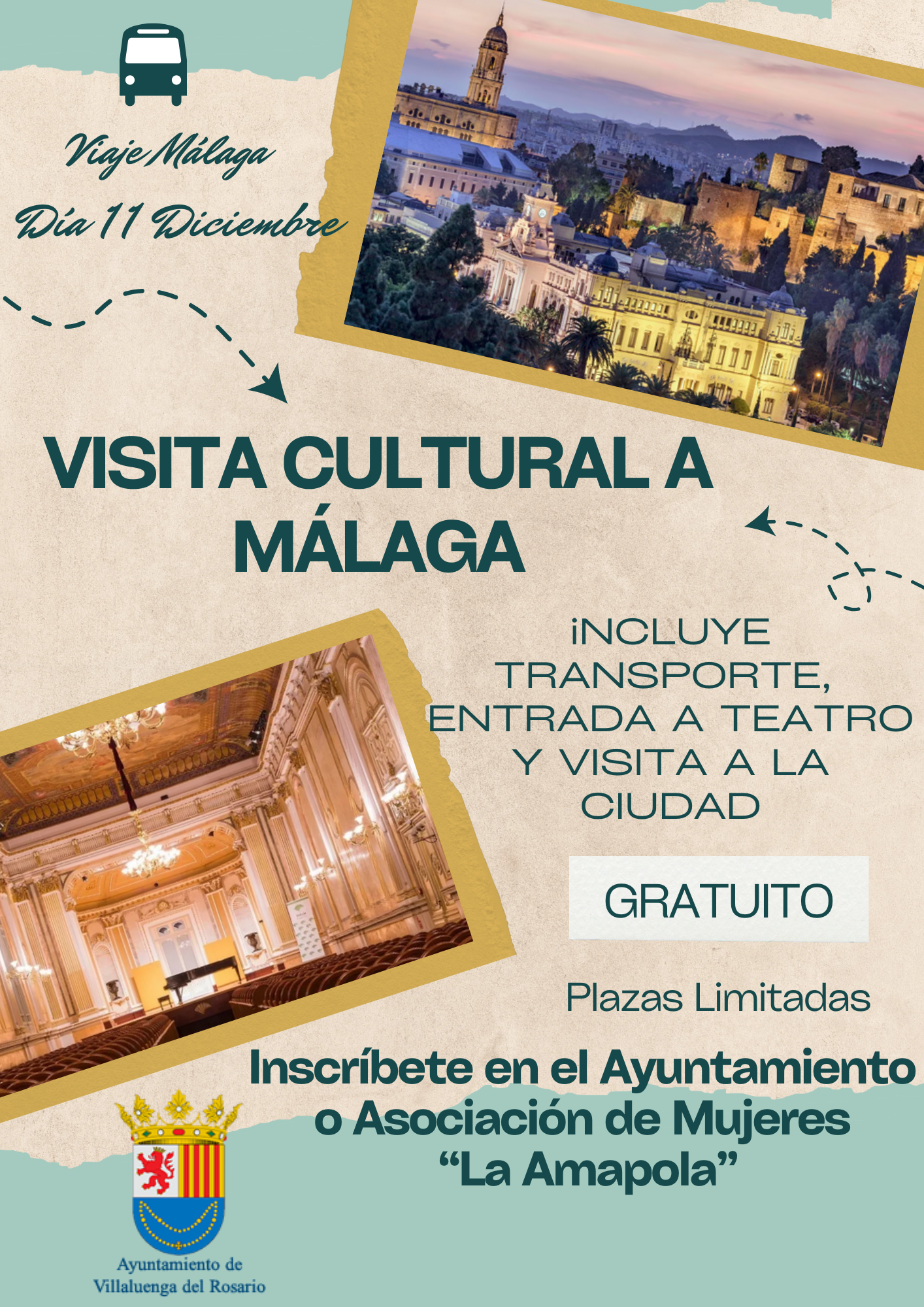 VILLALUENGA SE VA DE VISITA CULTURAL A MÁLAGA