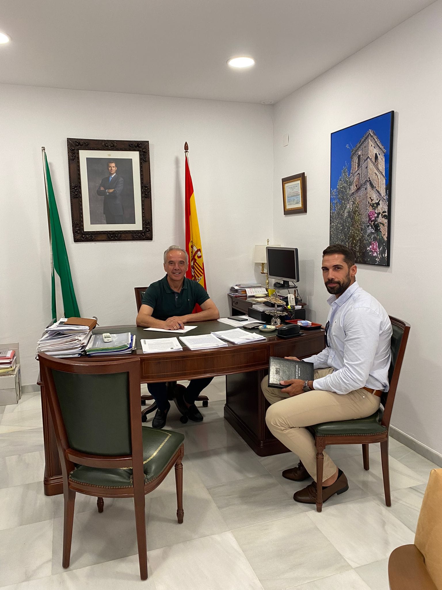 VISITA DEL CAPITÁN DEL REGIMIENTO DE ARTILLERÍA Nº 4 DE SAN FERNANDO A VILLALUENGA