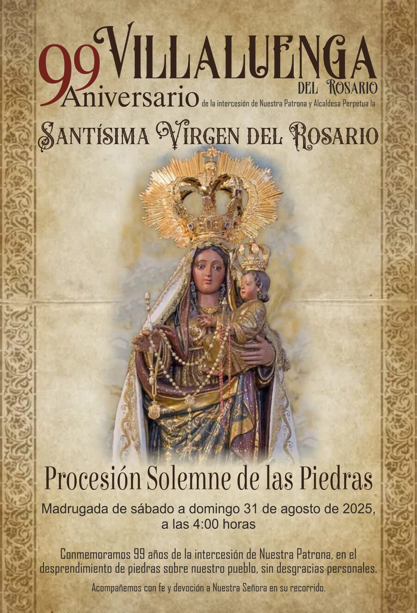 PROCESIÓN SOLEMNE DE LAS PIEDRAS DE VILLALUENGA DEL ROSARIO