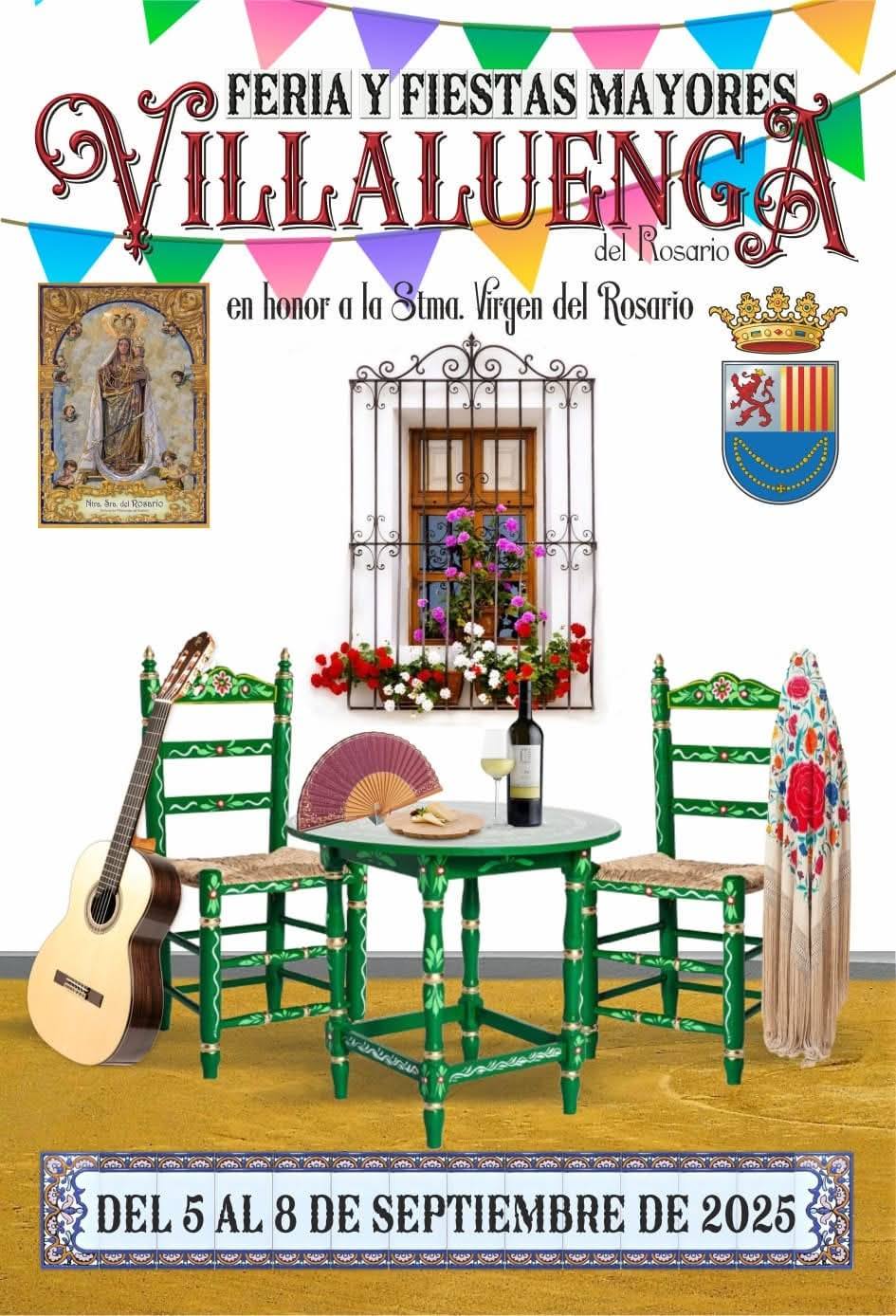 CARTEL FERIA Y FIESTAS MAYORES VILLALUENGA DEL ROSARIO 2025