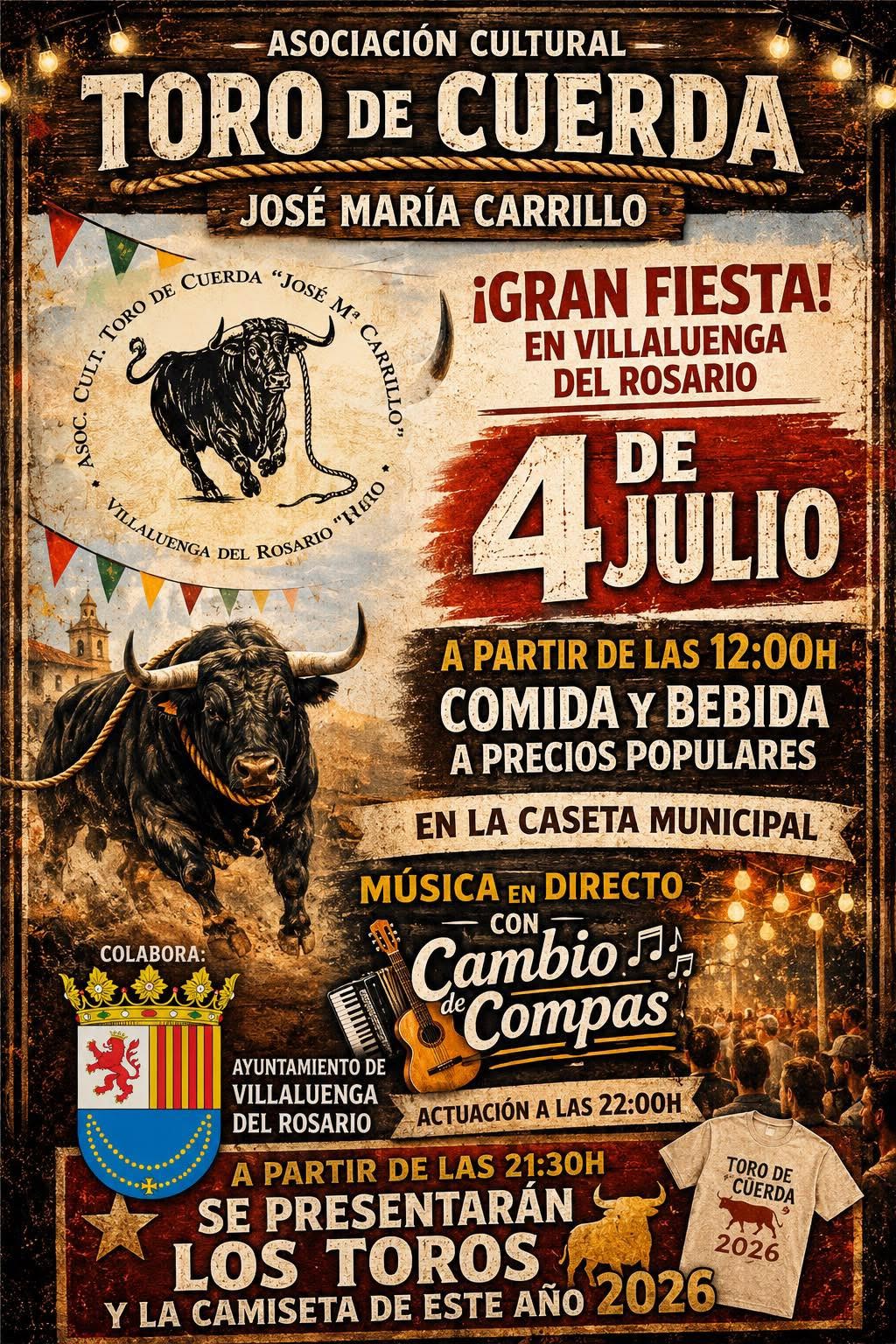 GRAN FIESTA DEL TORO DE CUERDA EN VILLALUENGA DEL ROSARIO
