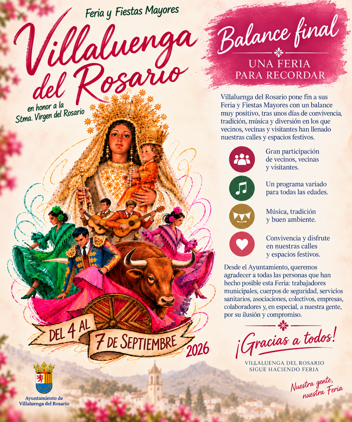 BALANCE MUY POSITIVO Y MOMENTOS DESTACADOS DE LA FERIA DE VILLALUENGA DEL ROSARIO 2026